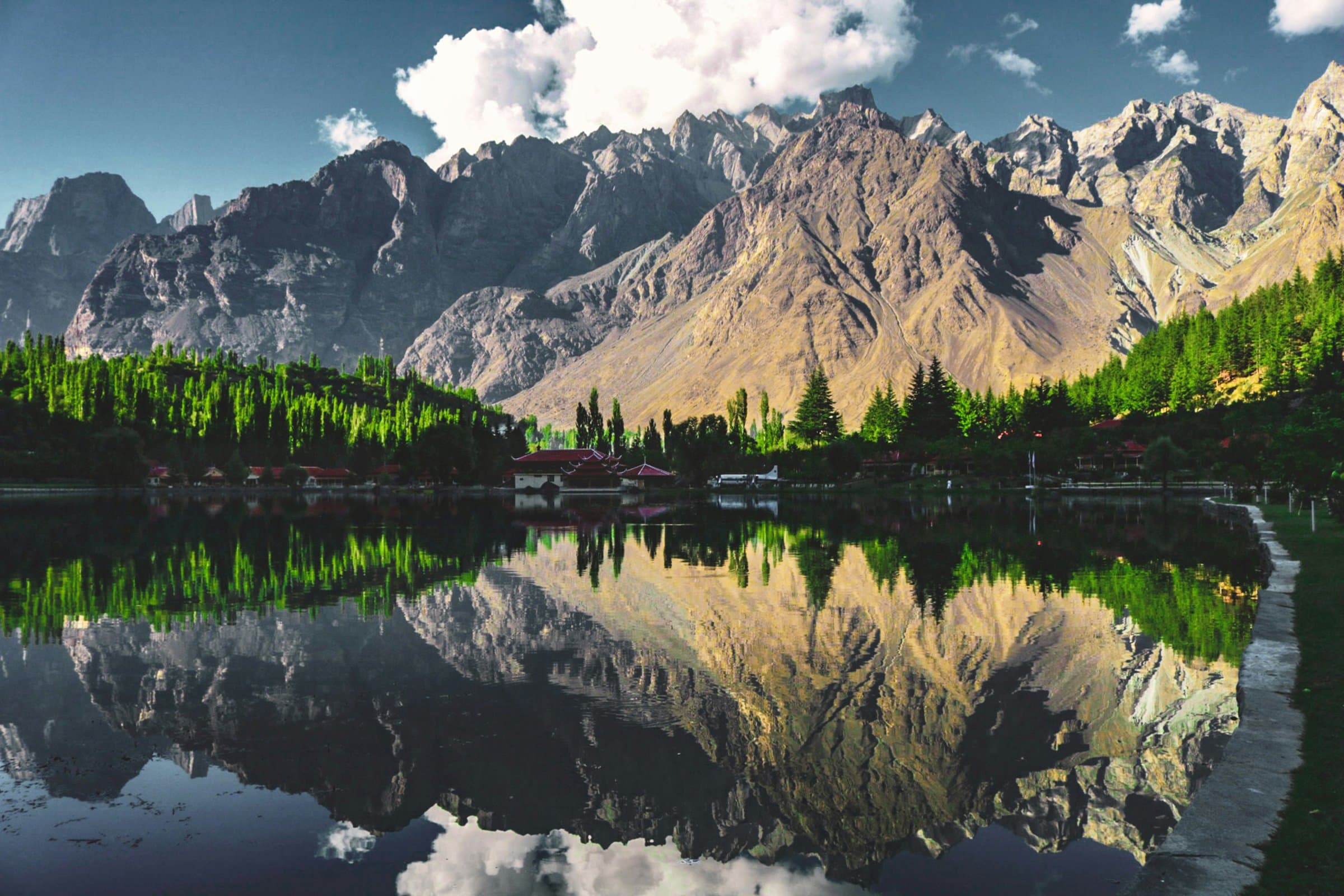 Cold deserts beneath towering peaks.